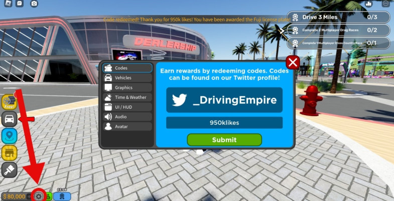 Driving Empire 1M Free Cash